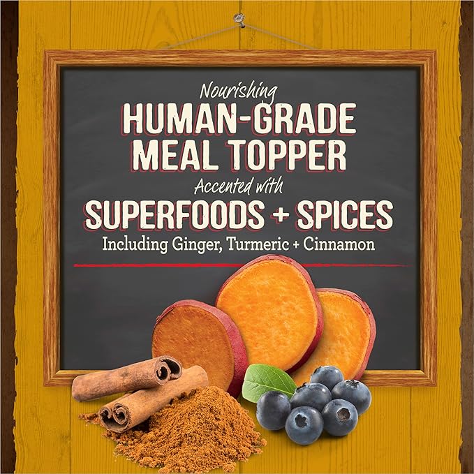 Merrick Grain Free Bone Broth, Premium Human Grade And Gluten Free Dog And Cat Food Topper Pouches, Chicken - 16 oz. Pouch