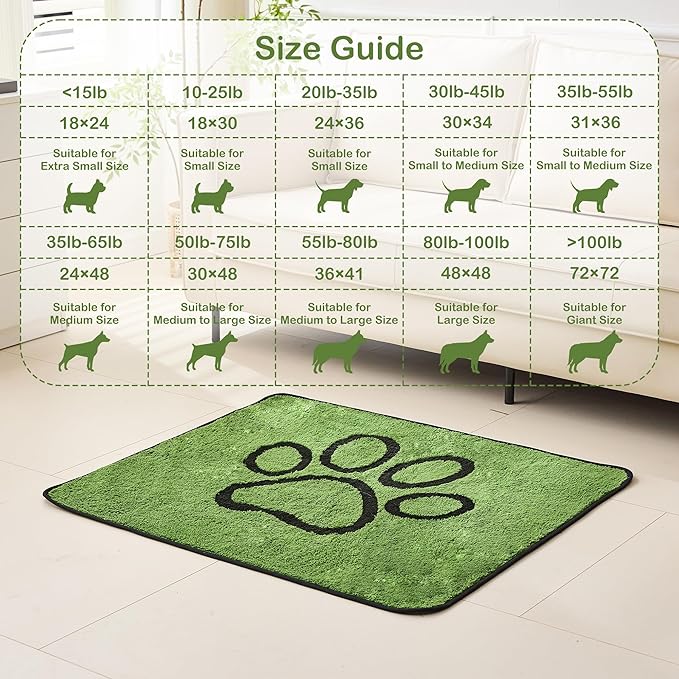 Qeils Reusable Dog Pee Pads, 2 Pack Super Absorbent & Leakproof Washable Puppy Pads with Soft Green Top Layer, for Potty Training, Crates, Couch, Car Seats & Pet Beds, 30"x 34"