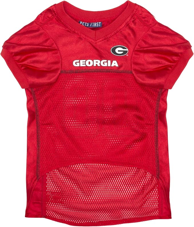 Pets First NCAA College Georgia Bulldogs Mesh Jersey for DOGS & CATS, Medium. Licensed Dog Jersey with your Favorite Football/Basketball College Team