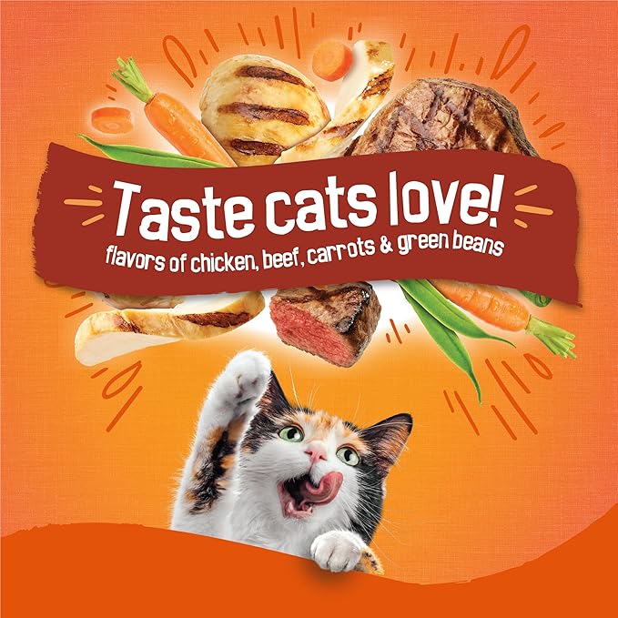 Purina Friskies Tender and Crunch'd With Flavors of Chicken, Beef, Carrots and Green Beans - (Pack of 4) 3.15 lb. Bags