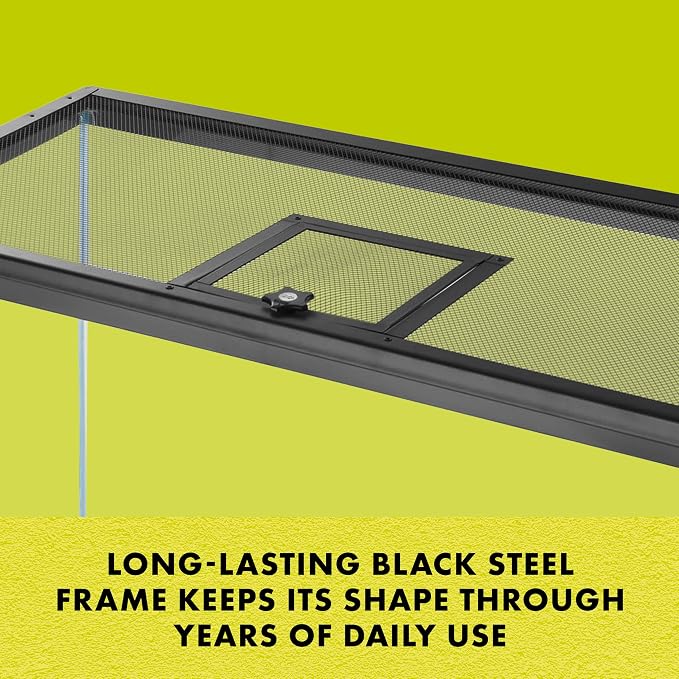 Zilla Pet Reptile Terrarium Fresh Air Screen Cover with Hinged Door 20" x 10"