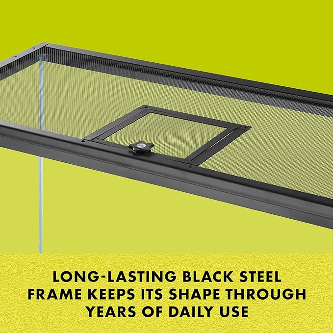 Zilla Pet Reptile Terrarium Fresh Air Screen Cover with Hinged Door 24" x 12"