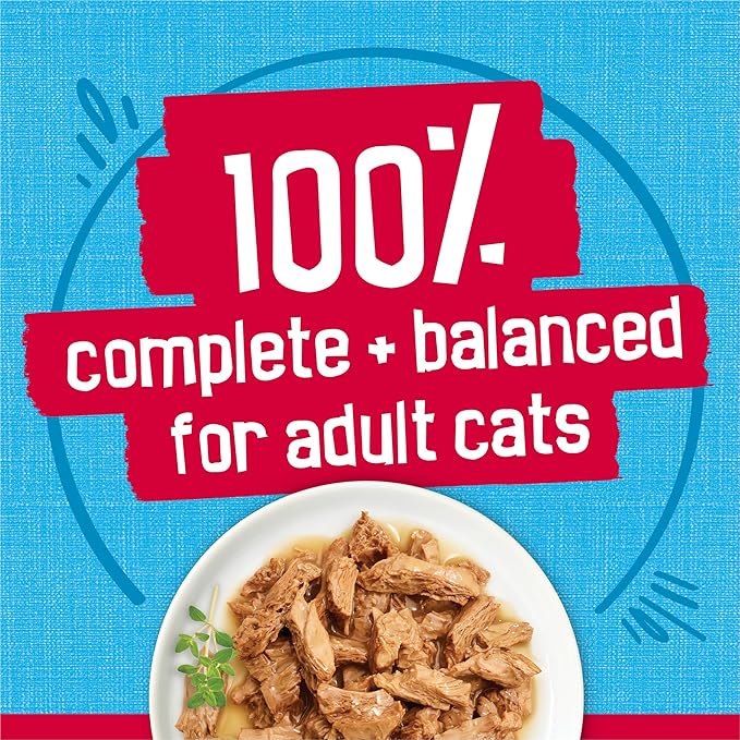 Friskies Purina Prime Filets with Ocean Whitefish and Tuna in Sauce High Protein Wet Cat Food - 5.5 oz. Cans (Pack of 48)