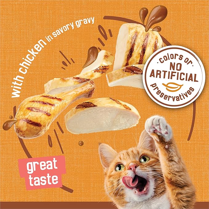 Purina Friskies Extra Gravy Wet Cat Food Chunky Chicken in Savory Gravy - (Pack of 24) 5.5 oz. Cans