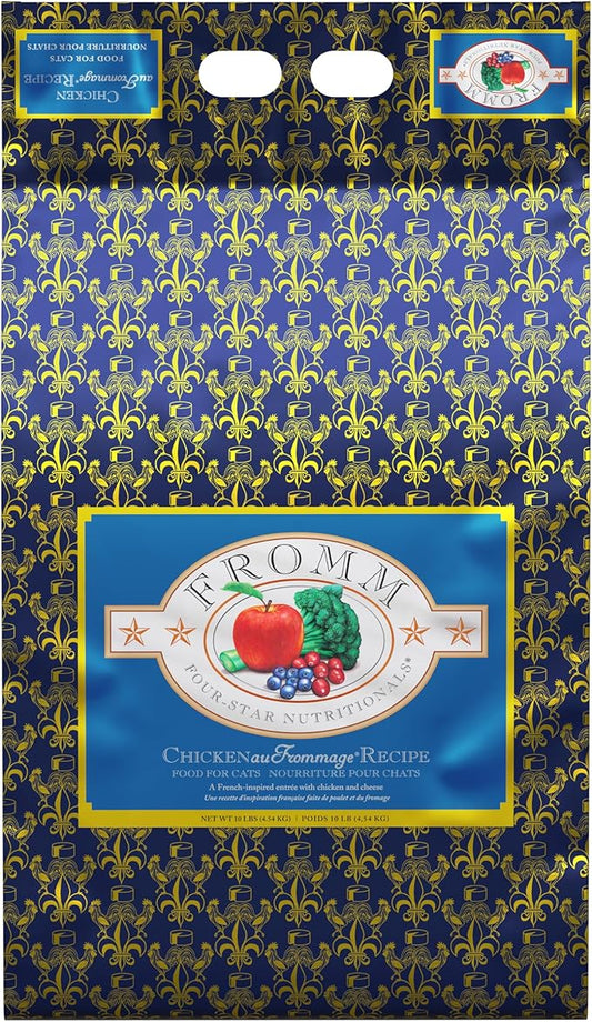 Fromm Four-Star Nutritionals Chicken Au Frommage Cat Food - Premium Dry Cat Food - Chicken Recipe - 10 lb