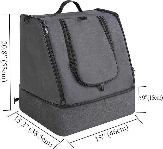 apollo walker Portable Cat Travel Litter Box with Zipped Waterproof Bag,No Collapse with Hard Base Insert at Bottom, No Leakage, No Smell, Easy to Carry, Easy to Use in Hotels, Car Black