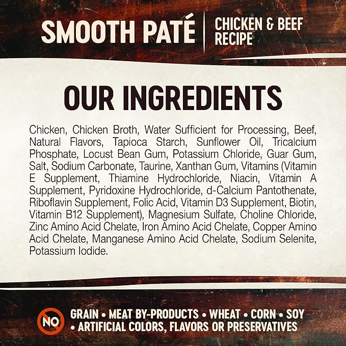 Wellness CORE Tiny Tasters Pate Adult Wet Cat Food, Natural, Protein Rich, Grain Free, Chicken and Beef Recipe, 1.75 oz, Pack of 12 Pouches