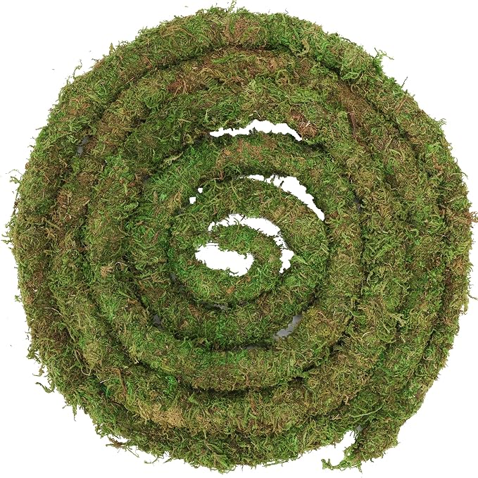 USMOLA Moss Vine for Reptiles, Bendable Climbing Vines Reptile Tank Accessories, Natural Moss Rope for Leopard Gecko, Lizard, Snake, Chameleon, Frog Terrarium Decor (Jungle Green, 9.8 FT)