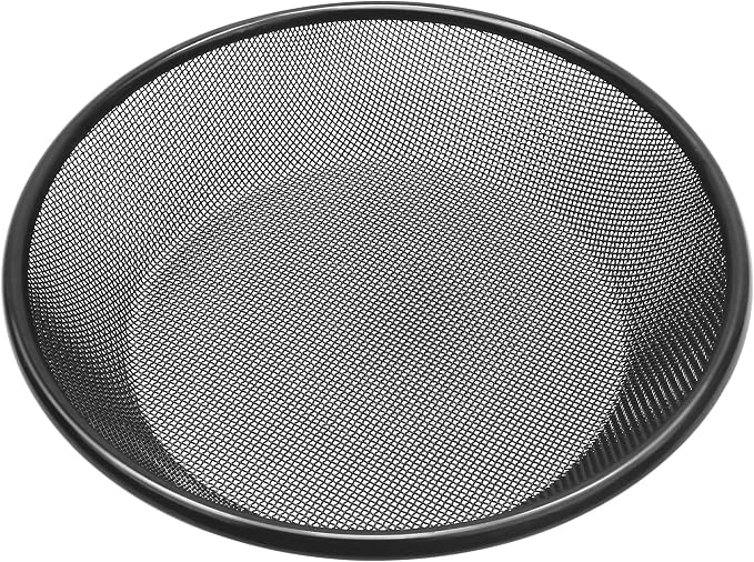 11.8" W Soil Sifter for Gardening, 2mm Grid Rock Sifter for 5 Gallon Bucket, Stainless Steel Fine Dirt Sifter, Compost Sifter for Capturing Dirt, Sand, Rocks, and Filtering Compost (Black)