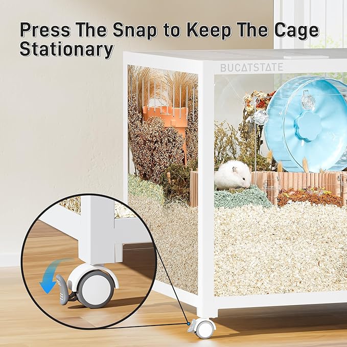 BUCATSTATE Cage 3.0 Universal Wheel & Stacking Accessories, Cages 3.0 Accessories That Support Moving and Stacking (for Cage 3.0, White)