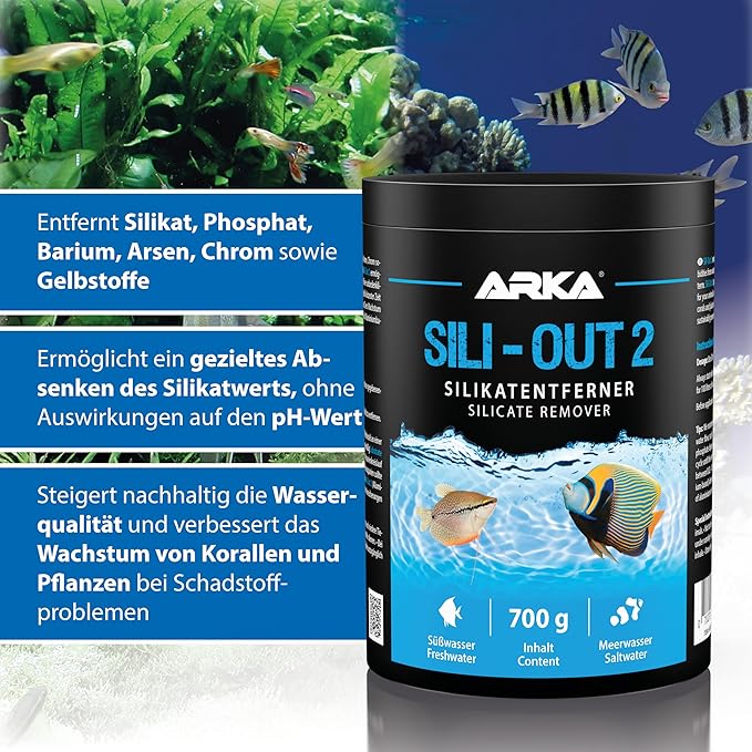 MICROBE-LIFT® - Sili-Out 2 | Silicate absorber for every saltwater & freshwater aquarium | fast & effective | removes silicate, phosphate, barium, arsenic, chromium & yellow substances | content: 360g