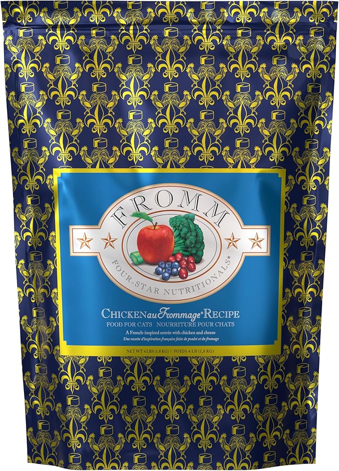 Fromm Four-Star Nutritionals Chicken Au Frommage Cat Food - Premium Dry Cat Food - Chicken Recipe - 4 lb