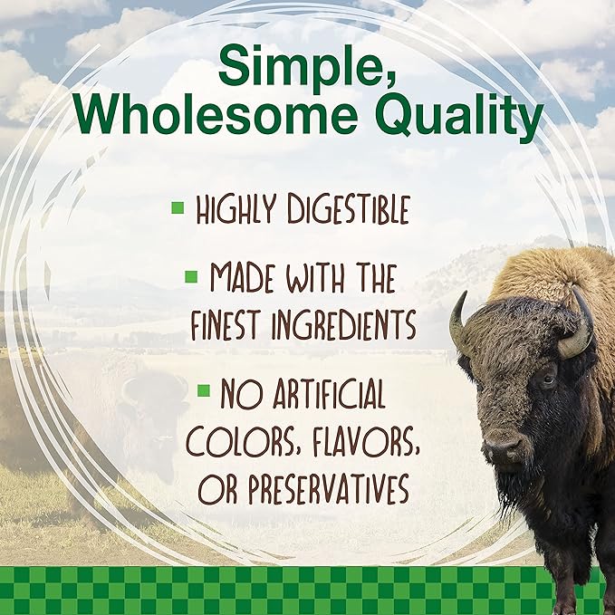 Nylabone Healthy Edibles Wild Natural Dog Chews, Long Lasting Bones for Dogs, Bison Flavor Dog Treats, Medium (10 Count)