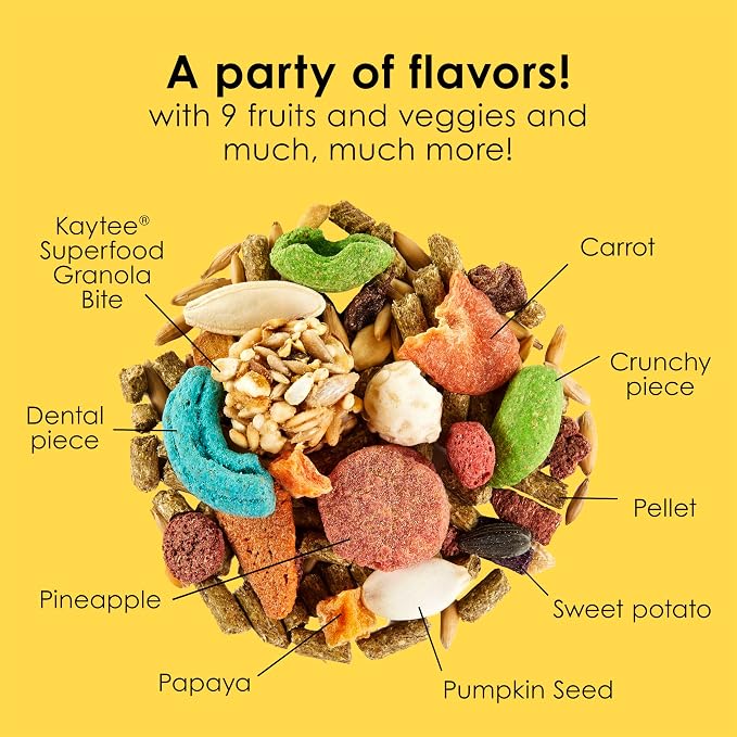 Kaytee Fiesta Rabbit Food, Nutritious and Fun Blend, Supports Dental Health and Digestion, 25 Pounds