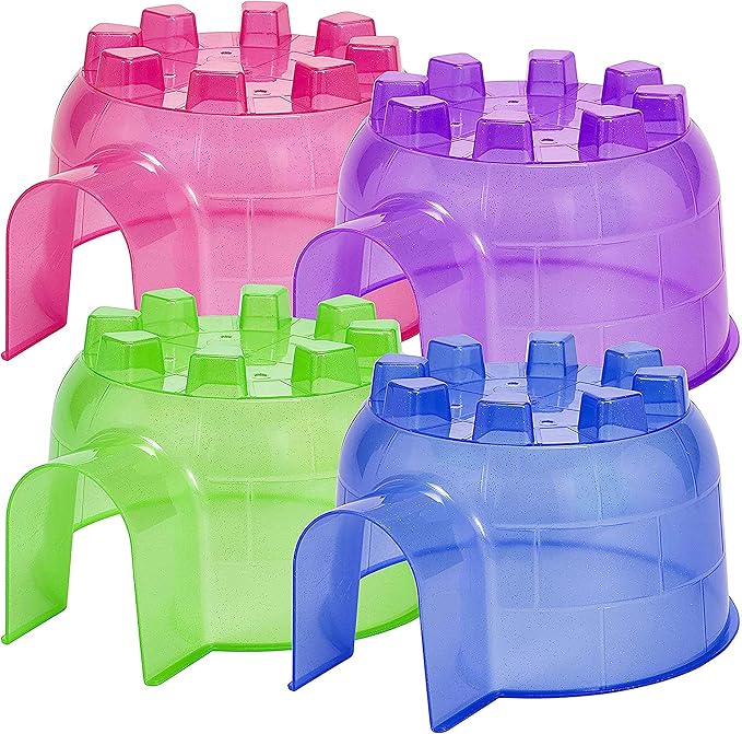 Kaytee Igloo Habitat Hideout For Pet Guinea Pigs, Ferrets, Dwarf Rabbits, Chinchillas, and Other Small Animals, Assorted colors, Large