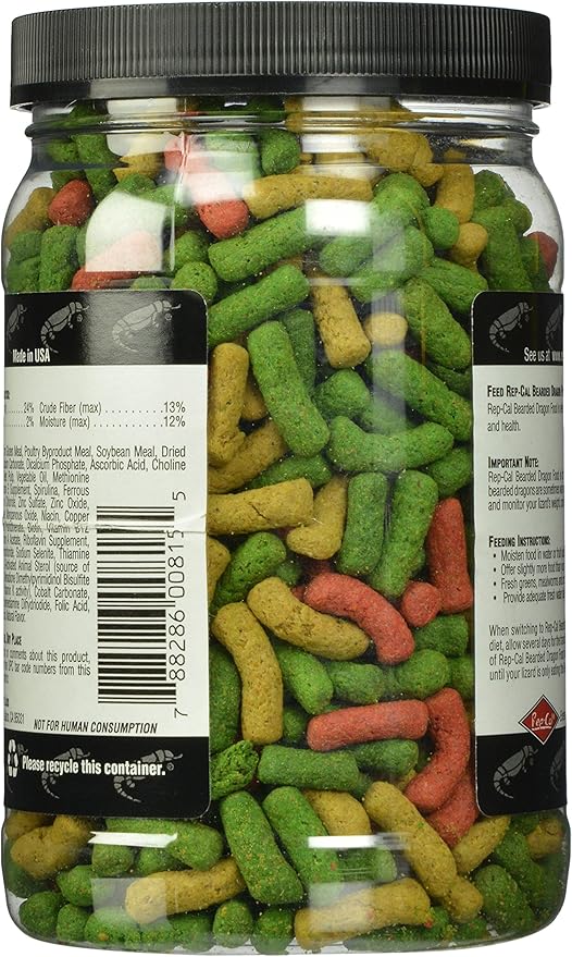 Rep-Cal Srp00815 Adult Bearded Dragon Pet Food, 8-Ounce