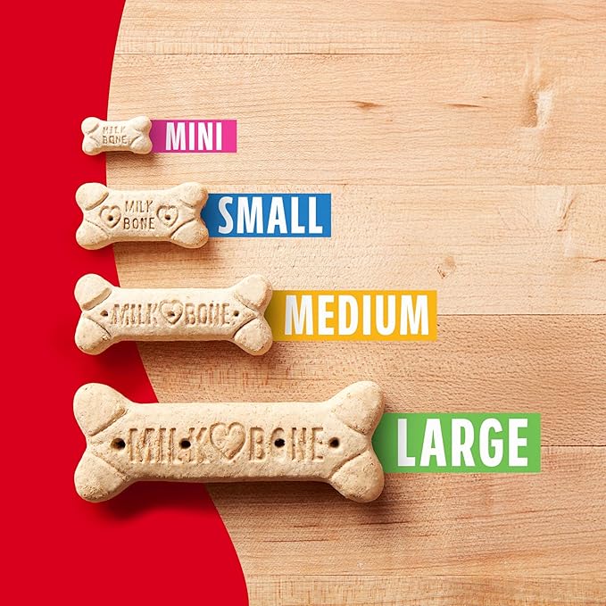 Milk-Bone Original Dog Treats Biscuits for Large Dogs, 4 Pound (Pack of 2)