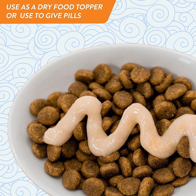 INABA Churu Cat Treats, Grain-Free, Lickable, Squeezable Creamy Purée Cat Treat/Topper with Vitamin E & Taurine, 0.5 Ounces Each Tube, 4 Tubes, Tuna with Salmon Recipe