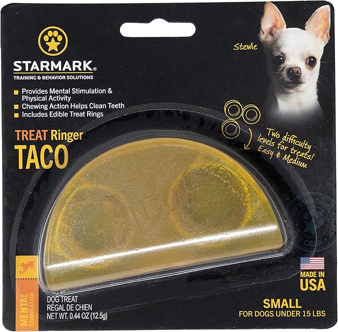 Starmark Treat Ringer Taco Toy for Small Dogs