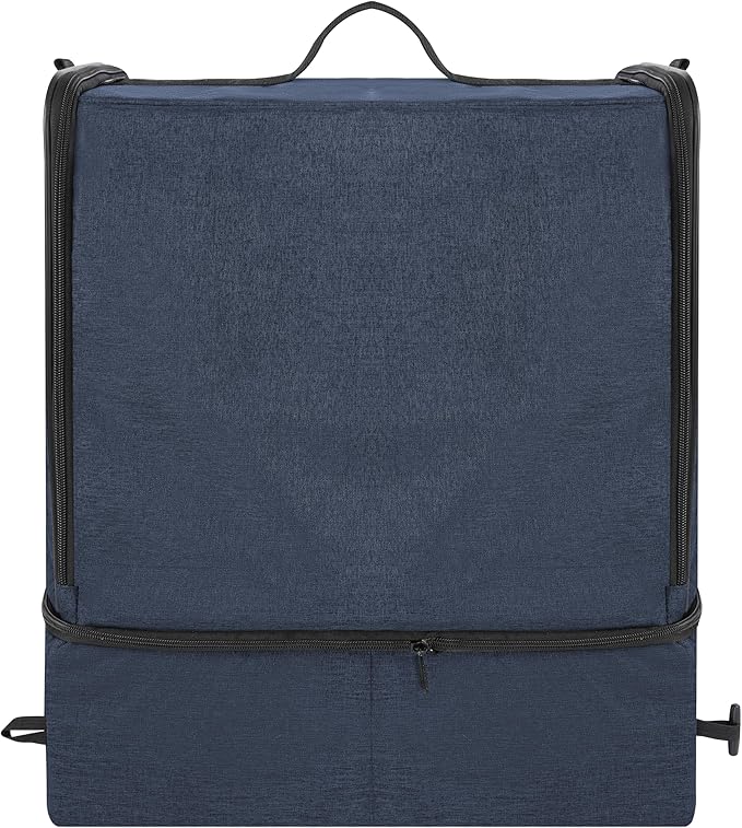 apollo walker Portable Cat Travel Litter Box with Zipped Waterproof Bag,No Collapse with Hard Base Insert at Bottom, No Leakage, No Smell, Easy to Carry, Easy to Use in Hotels, Car Blue