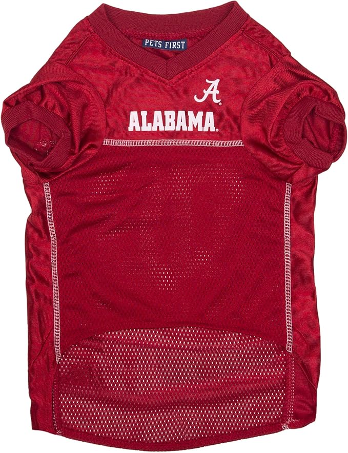Pets First NCAA College Alabama Crimson Tide Mesh Jersey for DOGS & CATS, Small.Licensed Dog Jersey with your Favorite Football/Basketball College Team