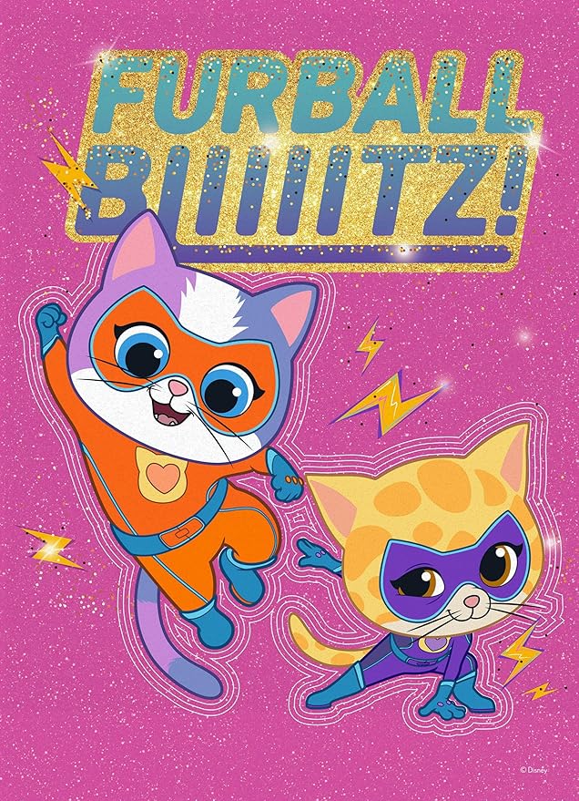Ceaco - Disney - 4 X 1 Kids Multipack - Super Kitties - Multi Piece Jigsaw Puzzle for Adults -Challenging Puzzle Perfect for Game Nights - Finished Size Varies