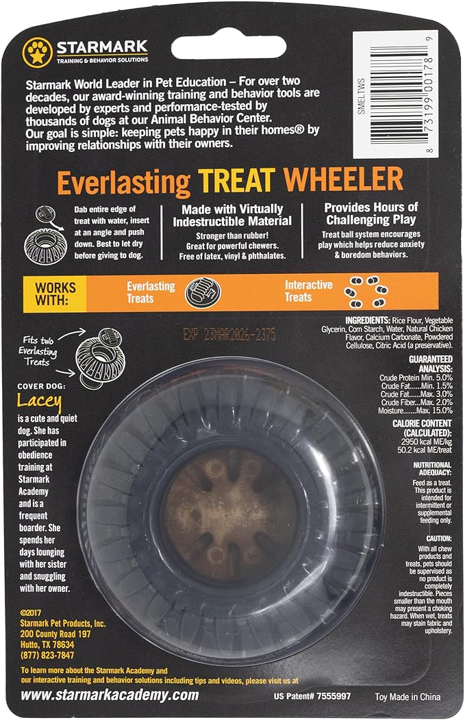 Starmark Everlasting Treat Wheeler Dog Toy Small