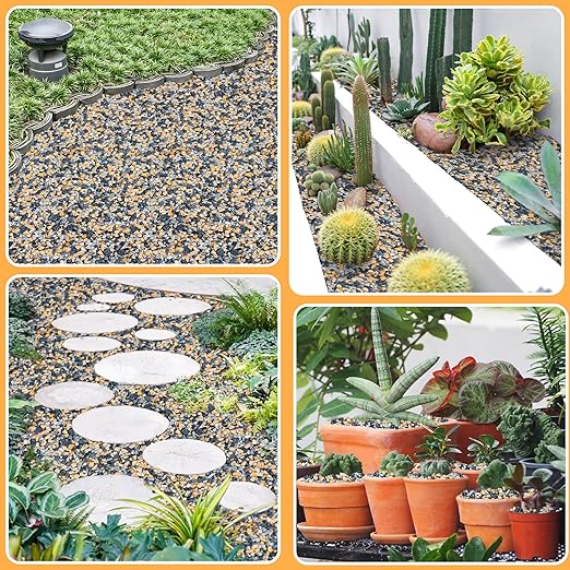 2.2LB Natural Gravel Pebbles, 1/4 Inch Gravel Stones for Succulent and Cactus, Aquariums, Terrarium, Vases and Indoor Outdoor Gardening,Colorful