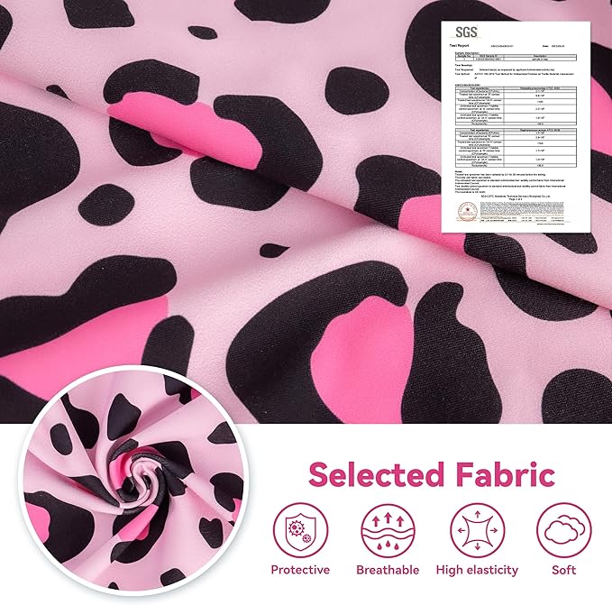 cyeollo Dog Recovery Suit Female, Breathable Surgery Suit for Dogs Female After Spayed, Soft Surgical Body Suit Dog Onesie, E-Collar & Cone Alternative, Anti-Licking Wound Surgery Clothes, Leopard M