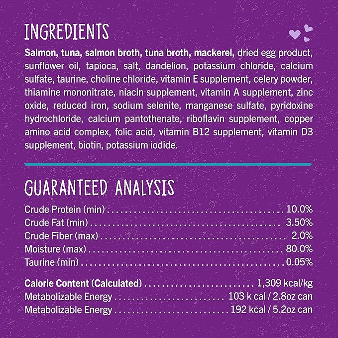 Stella & Chewy's Carnivore Cravings Purrfect Paté - Premium Grain-Free Wet Cat Food - Salmon, Tuna & Mackerel Recipe - High Protein with Bone Broth - Perfect for Picky Eaters - 2.8oz Cans (12 Pack)