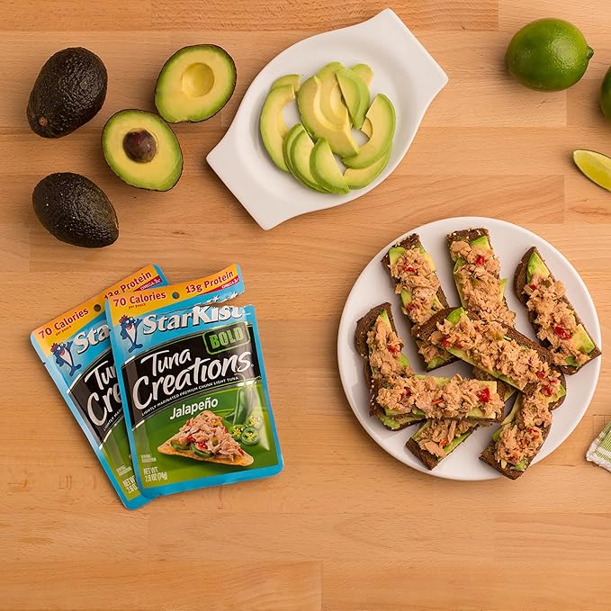 StarKist Tuna Creations BOLD Jalapeño Pouch (2.6 oz - 12 Pack) Wild Caught, High Protein Shelf Stable Seafood, Gluten Free, Soy Free, No Draining, Ready to Eat for Salads and Sandwiches