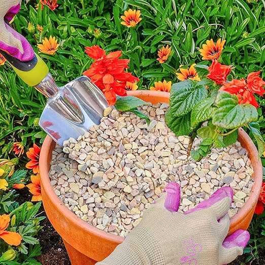 5.5LB Natural Gravel Pebbles, 1/4 Inch Gravel Stones for Succulent and Cactus, Aquariums, Terrarium, Vases and Indoor Outdoor Gardening,Gold