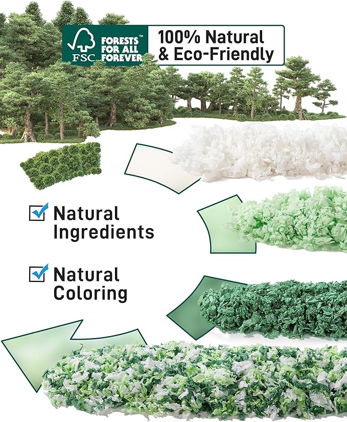 BUCATSTATE Hamster Bedding 15L, 99% Dust-Free Guinea Pig Paper Bedding Odor Control Paper Bedding, Cozy Small Animal Bedding for Rabbit Rat Syrian Dwarf Hamsters Gerbils (Green)