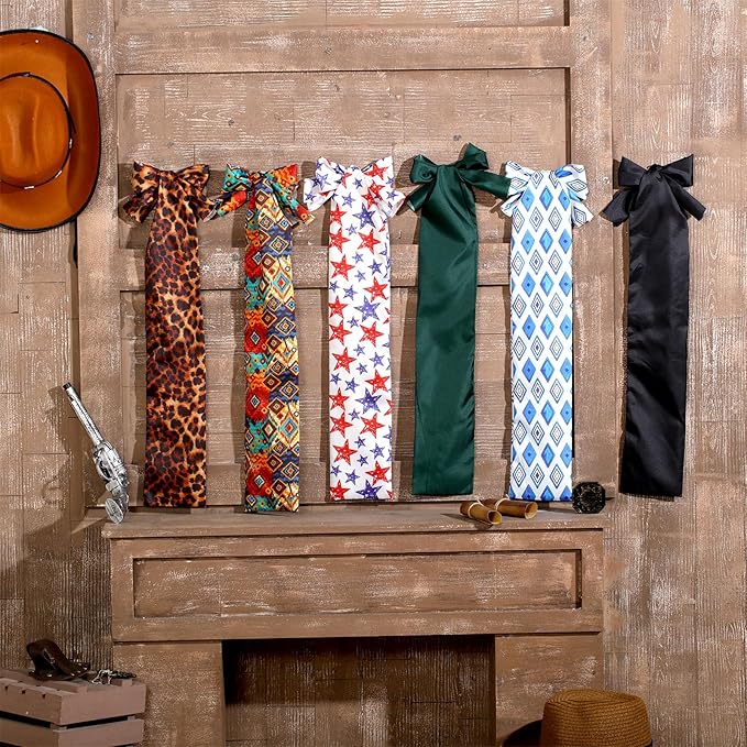 Huhumy 6 Pcs Horse Tail Bag Breathable Guard 22" Slip on Horse Care Tail Wrap 2 Strand Closure Straps Grooming Supplies to Keep from Dirt Breakage Rubbing 6 Designs(Vintage Style)