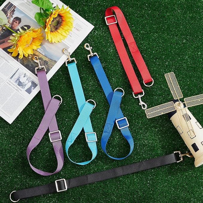 10 Pieces Horse Bucket Straps for Horse Stalls Adjustable Bucket Strap Nylon Horse Trailer Ties Horse Hanging Strap for Water Bucket Horse, Hay Nets, Water Buckets, Horse Outdoor Feeders