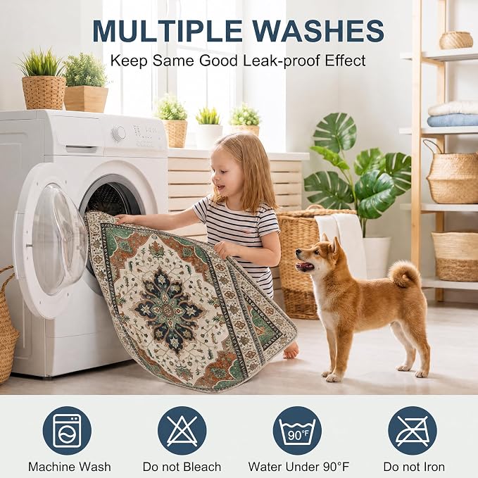 Washable Guinea Pig Pee Pads,Absorbent Reusable Guinea Pig Cage Liners,Waterproof,Leak-Proof & Non-Slip Potty Pads for Small Animals Rabbit Hamster Rat.(Dark Teal Floral,24"x48")