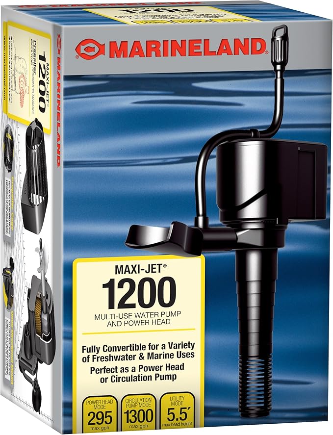 Marineland Maxi-Jet 1200, Multi-Use Water Pump and Power Head, Fully Convertible