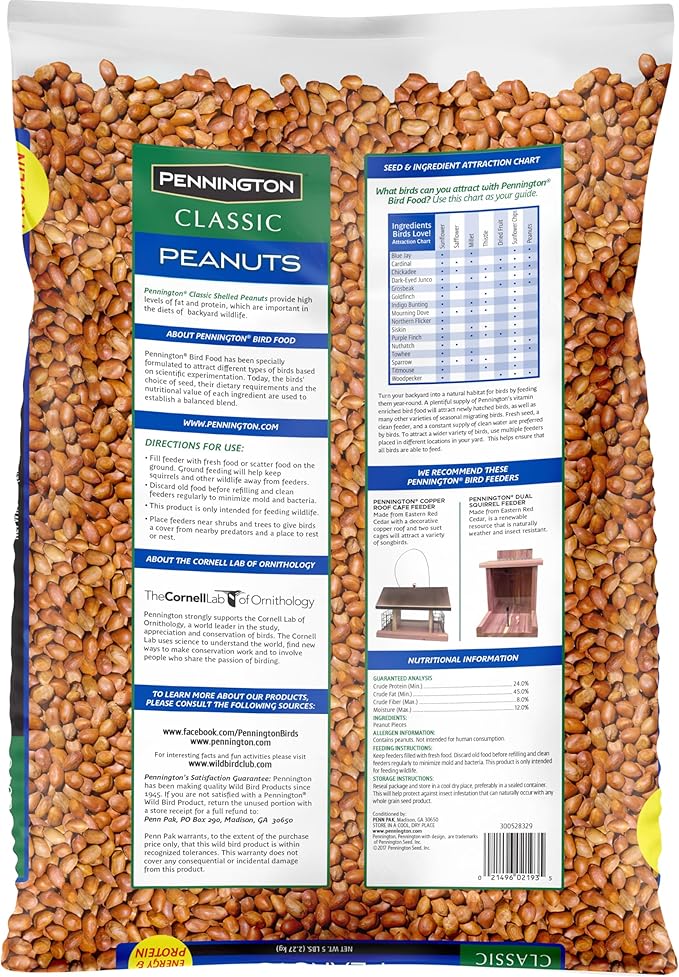 Pennington Classic Shelled Peanuts 5 pounds