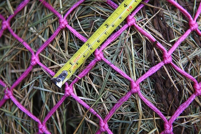 T TEKE 2 pcs Classic Slow hay Feeder hay nets, 40" Length with 2" Holes, Horse Supplies hay Bags for Horses, Goat Feed