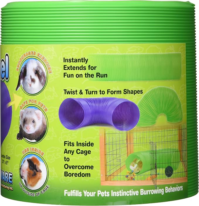 Ware Manufacturing Fun Tunnels Play Tube for Small Pets, 30 X 8 Inches - Large