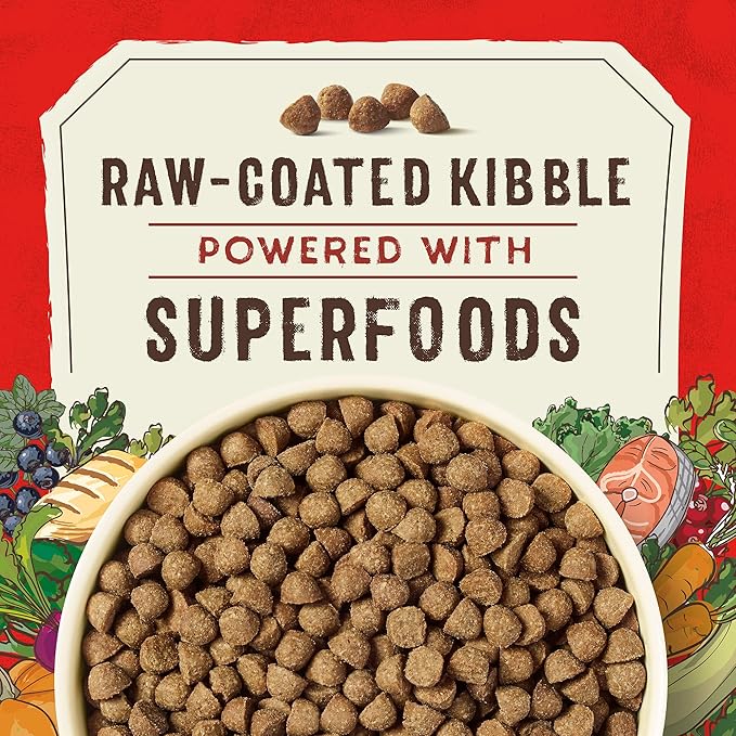 Stella & Chewy's SuperBlends Raw Coated Wholesome Grains Puppy Cage-Free Chicken & Wild-Caught Salmon Recipe with Superfoods, 3.5 lb. Bag
