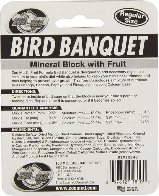 Zoo Med Fruit Bird Banquet Block Small (Pack of 4)