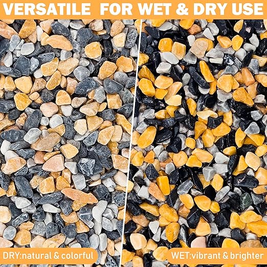 2.2LB Natural Gravel Pebbles, 1/4 Inch Gravel Stones for Succulent and Cactus, Aquariums, Terrarium, Vases and Indoor Outdoor Gardening,Colorful
