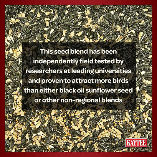 Kaytee Midwestern Regional Seed Blend for Cardinals, Finches, Chickadees, Woodpeckers and Other Outside Wild Birds, 14 Pound Box
