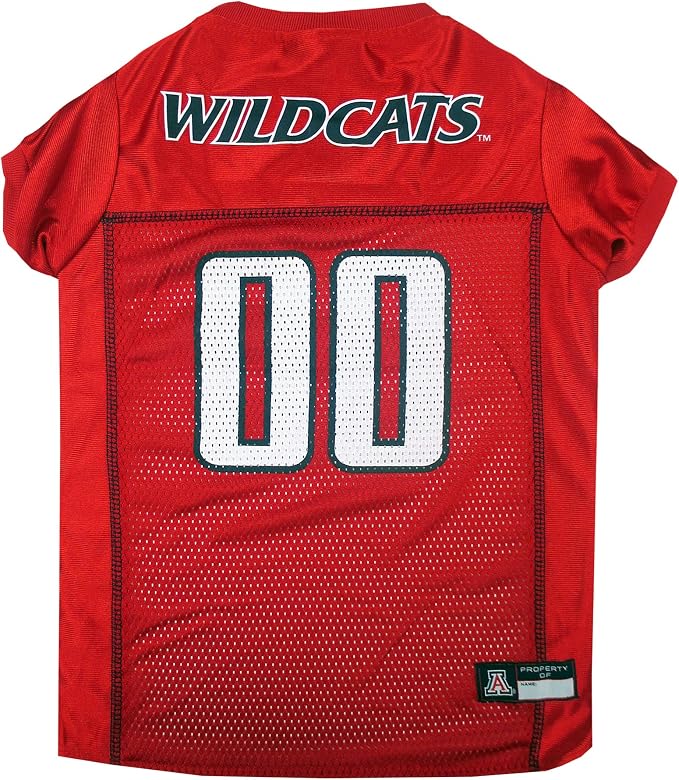 Pets First NCAA College Arizona Wildcats Mesh Jersey for DOGS & CATS, Large. Licensed Dog Jersey with your Favorite Football/Basketball College Team