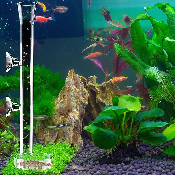 8 Pcs Shrimp Feeding Tube and Dish Fish Feeder Tube Tray for Plant Holder for Aquarium Fiberglass Fish Tank Feeding Tray (10inch)