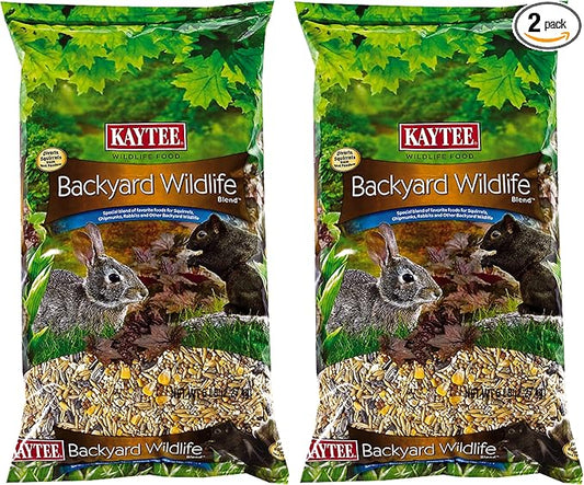 Kaytee Backyard Wildlife Food Blend for Wild Squirrels, Chipmunks, Rabbits and Other Backyard Wildlife, 5 Pound, (Pack of 2)