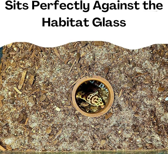 Reptile Underground Cave Viewing Hide | Hognose Snake Leopard Gecko Hide Habitat Tank Enrichment | Reptile Decoration Accessories Supplies Toys Ornaments