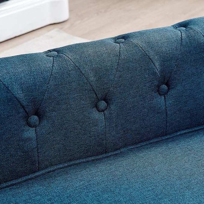 Dog Sofa Couch for Medium Dogs, 39" Memory Foam Dog Couch with Washable Fabric, Removable Cushion, Sofa Bed for Medium Dogs, Blue