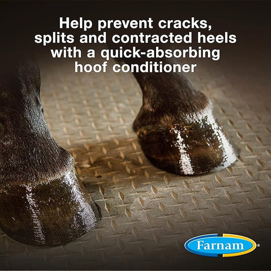 Farnam Horseshoer's Secret Deep-Penetrating Hoof Oil for Horses,Conditions Dry Hooves and Prevents Cracks,Splits and Contracted Heels,Contains Avocado Oil,32 Oz.,(Pack of 2)